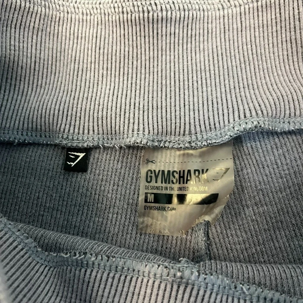 Gymshark Womens Size Medium Leggings Belted Ribbed‎ Knit Tulip Hem Purple Lounge - Picture 3 of 11